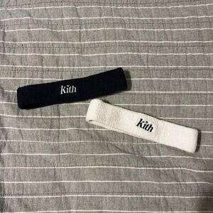Kith x Wilson Terry Headbands Navy and White One Size New